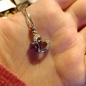 Silver Double Heart Necklace